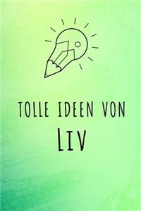 Tolle Ideen von Liv: Kariertes Notizbuch mit 5x5 Karomuster für deinen Vornamen