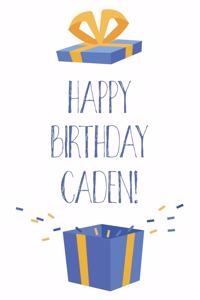 Happy Birthday Caden: Cool Personalized First Name Caden Birthday Card Journal / Notebook / Diary / Greetings / Appreciation Gift for Boys (6 x 9 - 110 Blank Lined Pages)