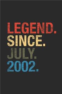 Legend July 2002: Graph Ruled Notebook - Journal for July Birthday Gift Idea