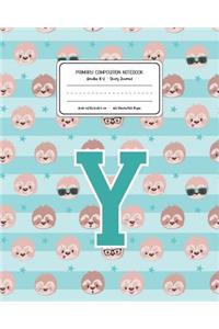 Primary Composition Notebook Grades K-2 Story Journal Y