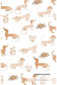 Garden Orange Dachshunds Notebook Journal (Size 5,5" x 8,5")