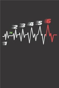 Notebook for Biker dirt bike motocross drag race heartbeat ekg