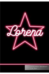 Lorena Punktraster Notizbuch Pink Star