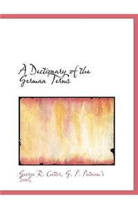 A Dectionary of the German Terms