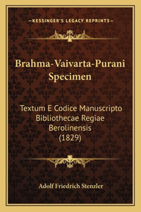 Brahma-Vaivarta-Purani Specimen