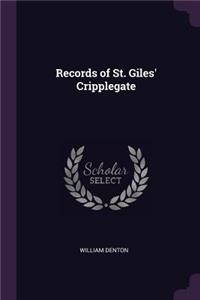 Records of St. Giles' Cripplegate