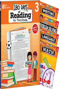 180 Days(tm) Reading, Math, Problem Solving, Writing, & Language for Grade 3: 5-Book Set