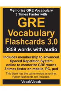 GRE Vocabulary Flashcards 3.0: 3859 GRE Words with Audio