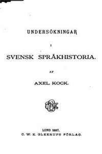 Undersökningar i svensk språkhistoria
