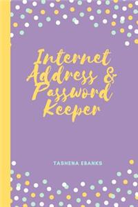 Internet Address and Password Journal