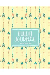 Bullet Journal Dot Grid for 90 Days, Sweet Tribal Boho Numbered Pages Quarterly Journal Diary,: Large Bullet Journal 8x10 with 150 Dot Grid Pages with Number