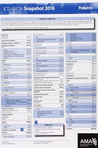 ICD-10 Snapshot 2016 Coding Cards Pediatrics