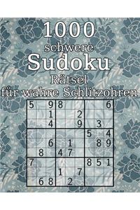 1000 schwere Sudoku Rätsel für wahre Schlitzohren