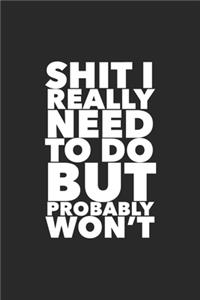 Shit I Really Need To Do But Probably Won't