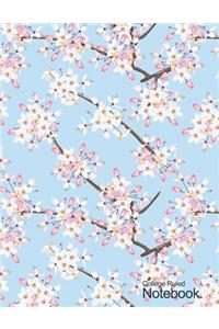 Notebook Cute Floral Cover College Ruled Paper