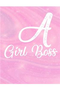 A girl boss: Gift Journal for the girl boss. Pink with 8.5 x 11 with 100 lined pages