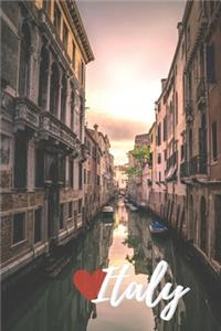 Venice Italy Canal Travel Lined Journal, Ruled Personal Diary Notebook, Softcover Writing Notepad Gift, 120 Pages