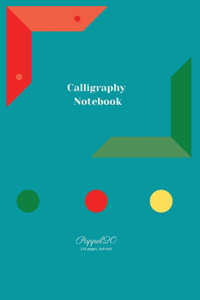Calligraphy Notebook Green Cover 124 pages 6x9-Inches