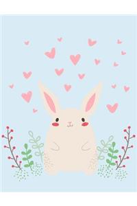 CUTE BUNNY RABBIT SCHOOL COMPOSITION Notebook