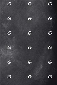 Monogram G 2019 Pattern Weekly Planner Monogram G Chalkboard 134 Pages