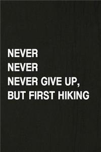 Never Never Never Give Up, But First Hiking