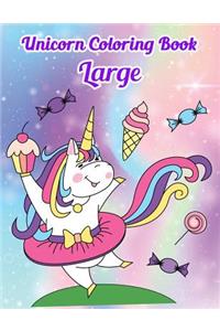 Unicorn Coloring Book Large