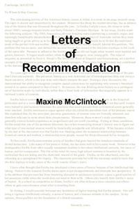 Letters of Recommendation