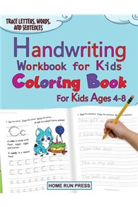 Handwriting Workbook for Kids Coloring Book for Kids Ages 4-8