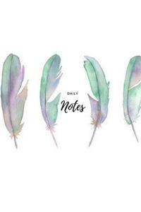 Daily Notes - Pastel Feathers
