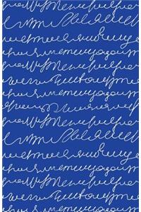 Journal Notebook Scribbly Writing White and Blue