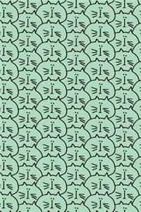 Journal Notebook For Cat Lovers Crowd of Cats Pattern 4