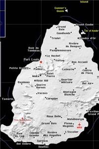 Modern Day Color Map of Mauritius in Africa Journal