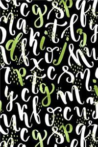Bullet Journal Notebook Sparkly Letters Pattern 2
