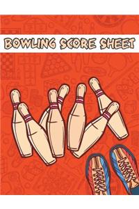 Bowling Score Sheet