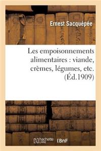 Les Empoisonnements Alimentaires: Viande, Crèmes, Légumes, Etc.