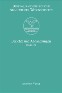 Berichte und Abhandlungen, Band 10