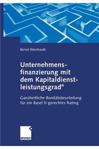 Unternehmensfinanzierung Mit Dem Kapital-Dienstleistungsgrad(r)