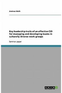 Key leadership traits of an effective CIO for managing and developing teams in culturally diverse work groups