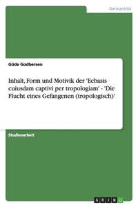 Inhalt, Form und Motivik der 'Ecbasis cuiusdam captivi per tropologiam' - 'Die Flucht eines Gefangenen (tropologisch)'