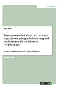 Trauerprozesse bei Menschen mit einer sogenannten geistigen Behinderung und Implikationen für die inklusive Heilpädagogik