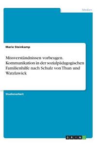 Missverständnissen vorbeugen. Kommunikation in der sozialpädagogischen Familienhilfe nach Schulz von Thun und Watzlawick