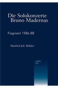 Solokonzerte Bruno Madernas