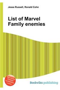 List of Marvel Family Enemies
