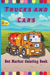 Trucks and Cars Dot Marker Coloring Book
