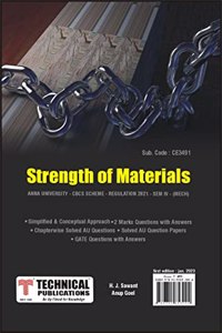 Strength of Materials for BE Anna University R21CBCS (IV - Mech. - CE3491)