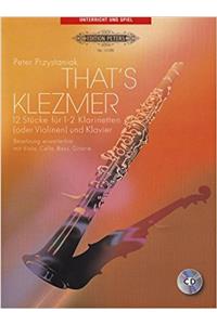 THATS KLEZMER FOR CLARINETS PIANO