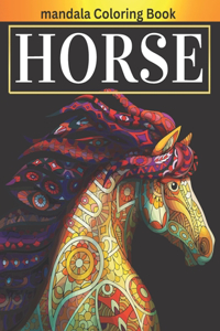 Horse mandala Coloring Book