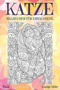 Malbücher für Erwachsene - Lustige Bilder - Tiere - Katze