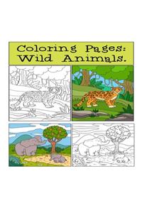 coloring page wild animals