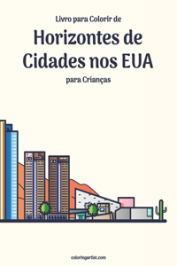Livro para Colorir de Horizontes de Cidades nos EUA para Crianças